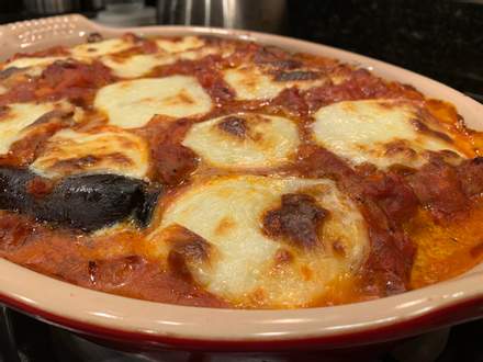 Lasagna minus the pasta and rolled up